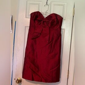 Aria metallic maroon bridesmaid dress